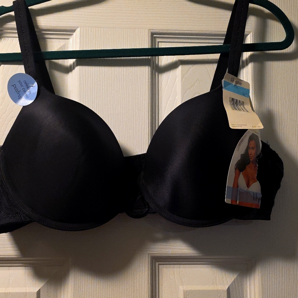 Lilyette Black T-Shirt Bra Molded Cup Intimates